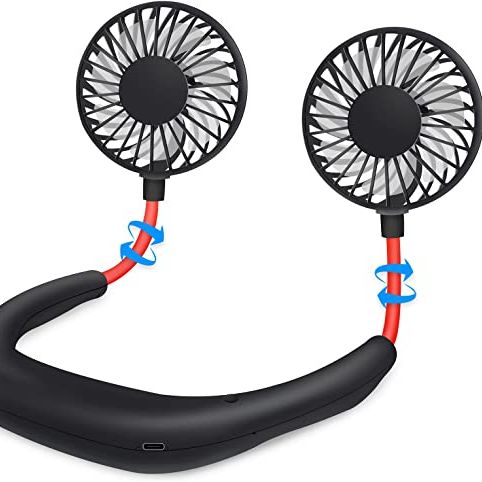 Portable 360° Flexible Wearable Hanging Neck Fan
