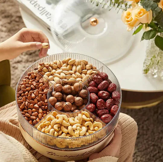 5 Grid Rotating Dry Fruit Tray - My Store