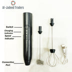 Coffee Beater and Egg Whisker - Rechargeable - Milk Frothe
