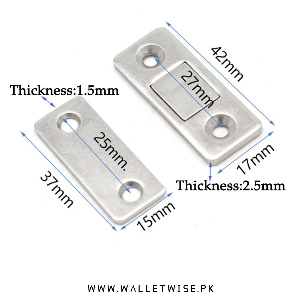 2PCS magnetic cabinet door catch hidden closer with screws for cupboards wardrobes drawers and furniture