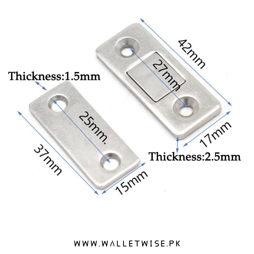2PCS magnetic cabinet door catch hidden closer with screws for cupboards wardrobes drawers and furniture