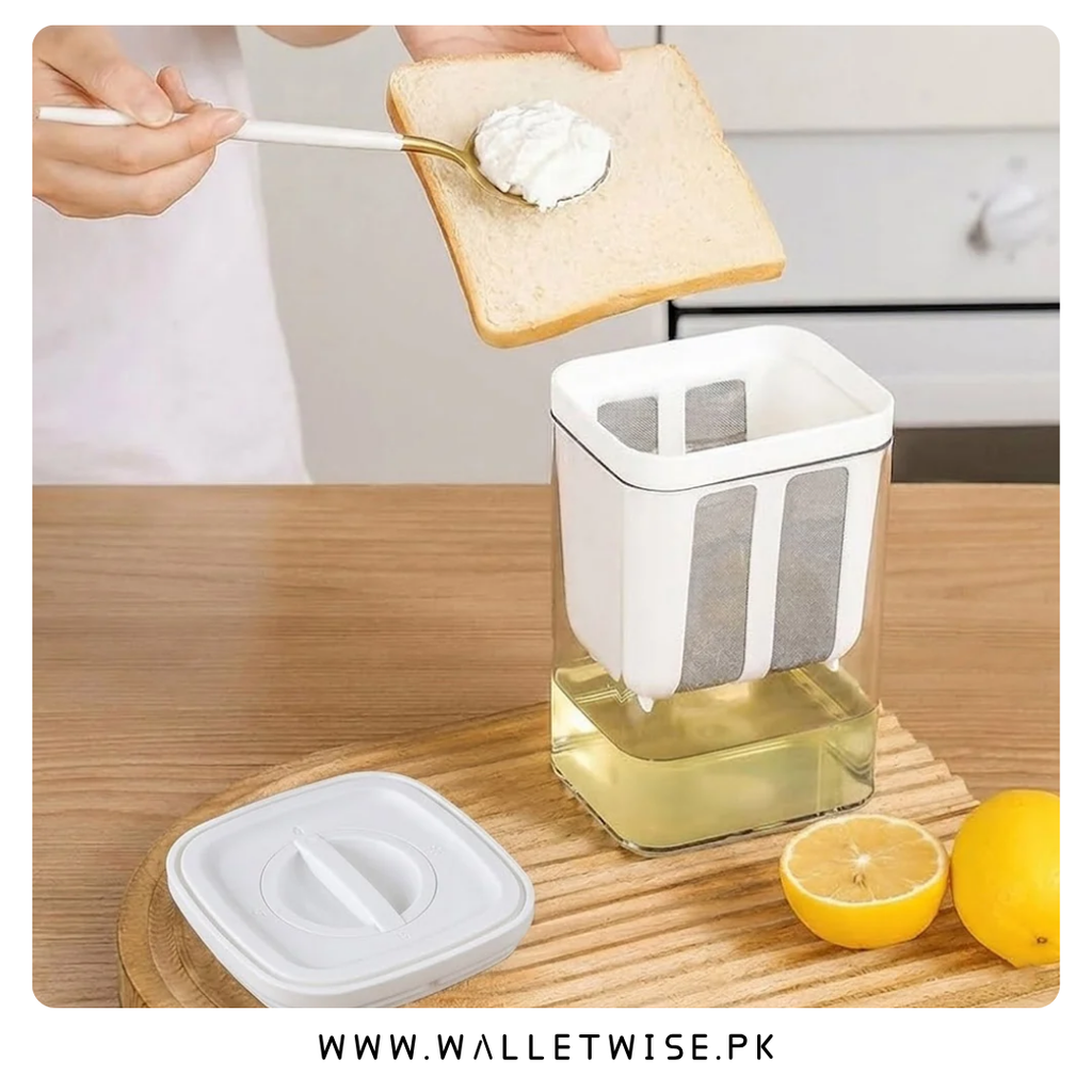 Greek Yogurt Maker & Hung Curd Strainer Box with Mesh Filter (1100ML)