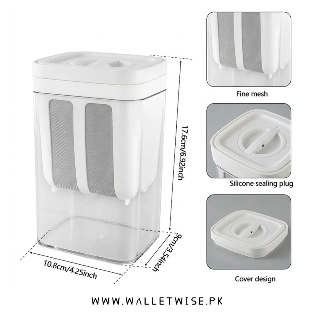 Greek Yogurt Maker & Hung Curd Strainer Box with Mesh Filter (1100ML)