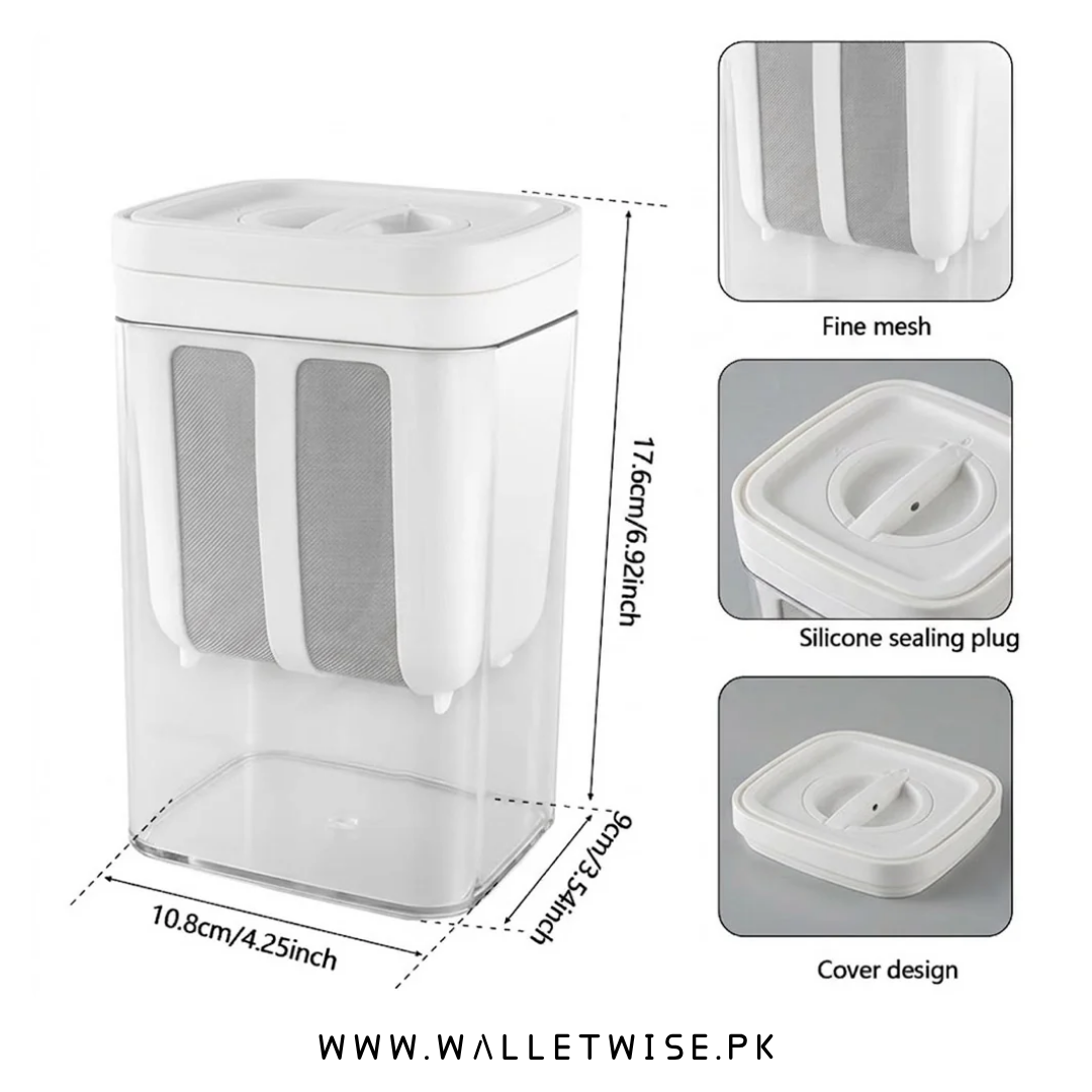 Greek Yogurt Maker & Hung Curd Strainer Box with Mesh Filter (1100ML)