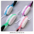 4-in-1 Pedicure Foot Scrubber, Multi-Use Foot File, Callus Remover, Pumice Stone, Nail Cleaning Brush & Buffing Tool for Dead Skin Removal and Foot Care