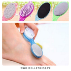 4-in-1 Pedicure Foot Scrubber, Multi-Use Foot File, Callus Remover, Pumice Stone, Nail Cleaning Brush & Buffing Tool for Dead Skin Removal and Foot Care
