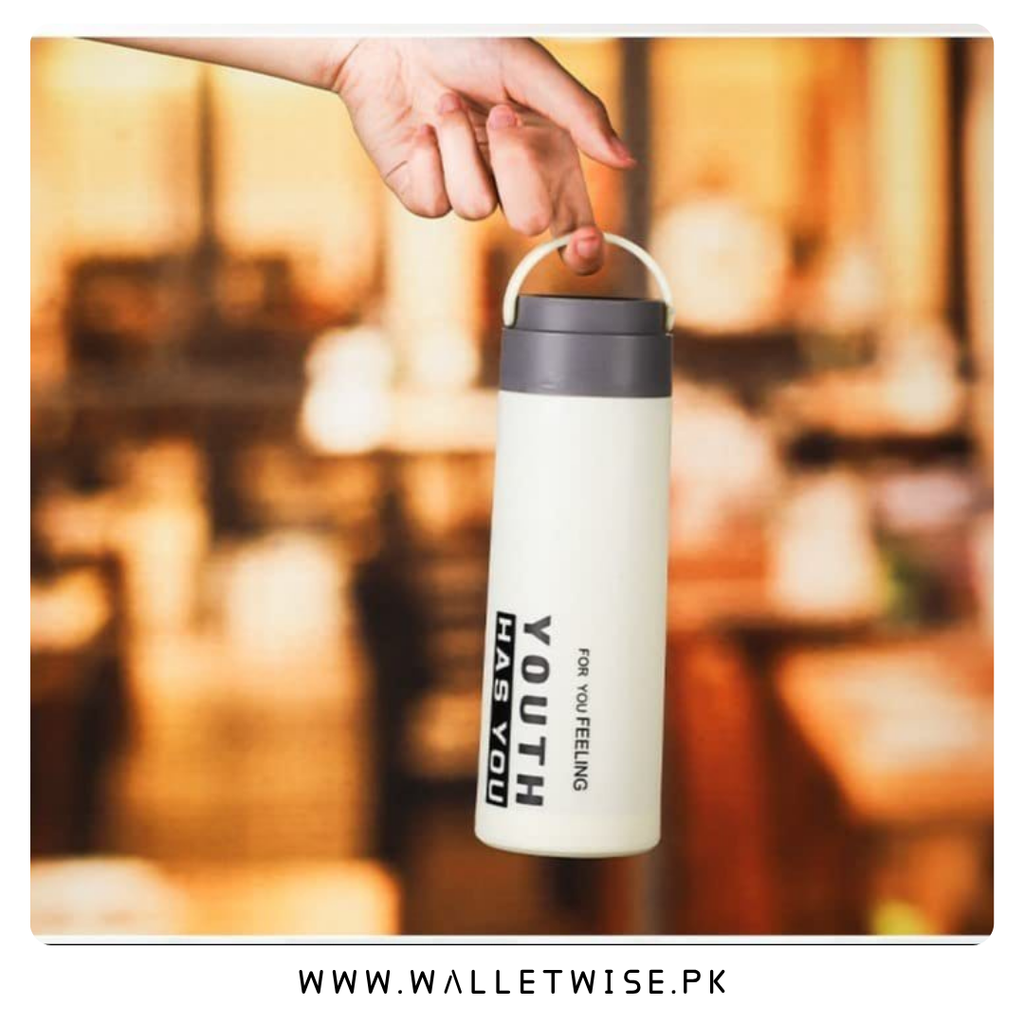 450ml Borosilicate Glass Water Bottle with Protective Sleeve – Leak-Proof Reusable Drinking Bottle