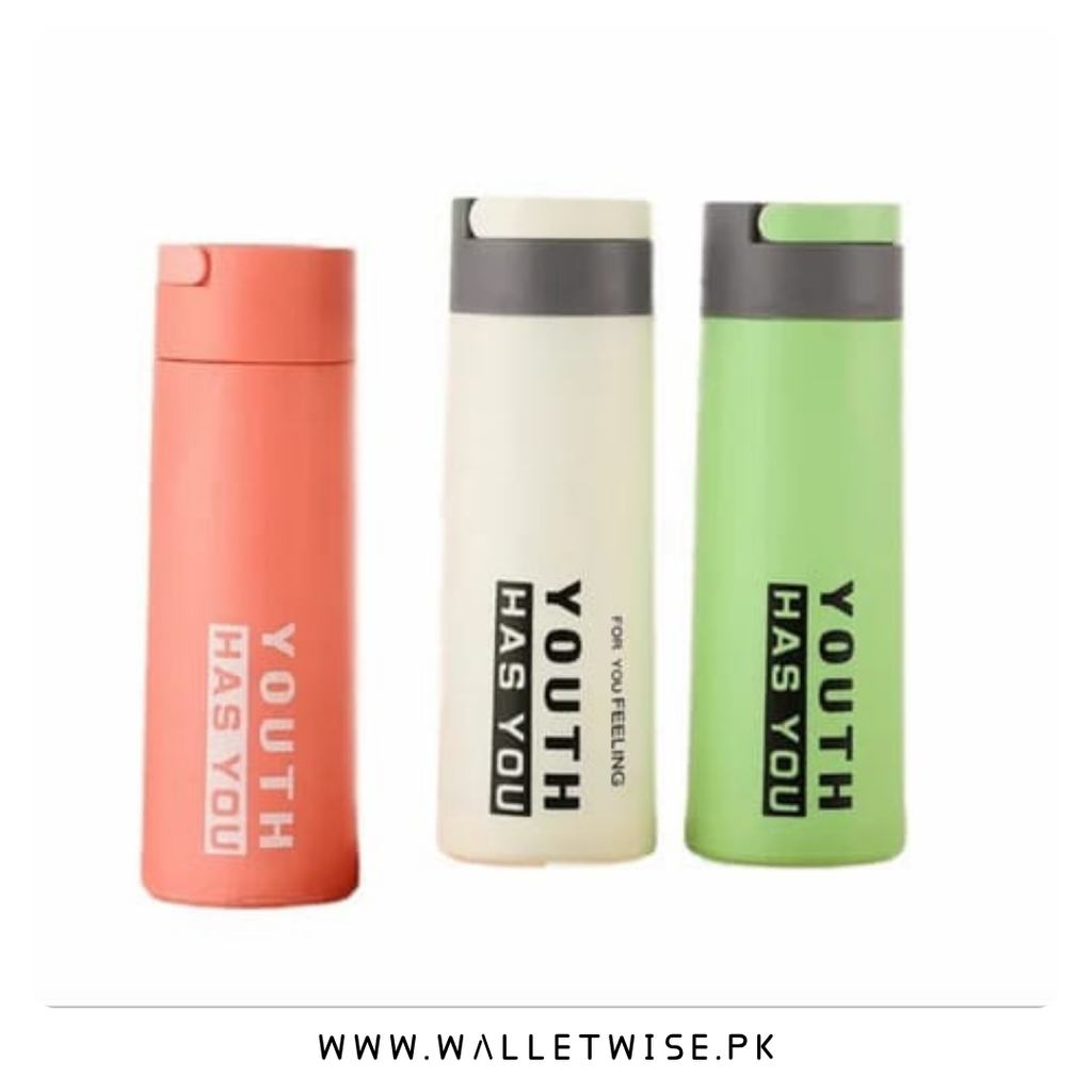 450ml Borosilicate Glass Water Bottle with Protective Sleeve – Leak-Proof Reusable Drinking Bottle