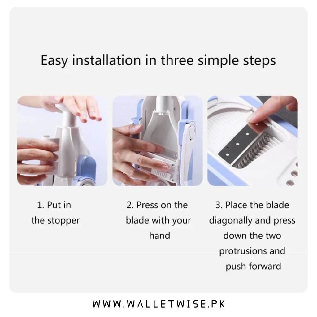 5-in-1 Manual Vegetable Cutter, Multi-Functional Vegetable Chopper, Slicer, Dicer & Julienne Cutter with Hand Guard and Non-Slip Base, Kitchen Food Prep Tool for Vegetables, Salad & Fries