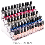 5-Tier Acrylic Nail Polish Organizer, Clear Nail Polish Holder & Display Rack, Multi-Purpose Cosmetic Storage Stand for Nail Tools, Lipsticks, Essential Oils, Makeup & Beauty Accessories