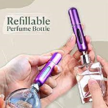 5ML refillable perfume atomizer spray bottle with leak proof travel size design and viewing window