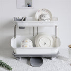2 Tier Drainer Dish Rack - Plastic - My Store