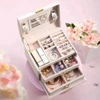 3Layer Leather Jewelry Box - My Store