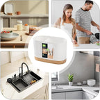 Kitchen Cutlery Drainer with Wooden Base - My Store