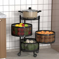 Rotating Kitchen Storage Trolley - Round - My Store