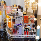 Rotating + Adhesive Acrylic Makeup Organizer
