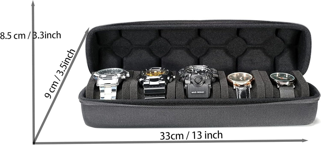 SAFEBUDDY men's5 slots Watch travel case box