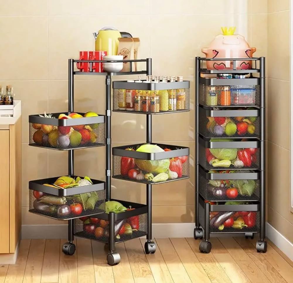 Rolling Mesh Storage Cart (5 layers)