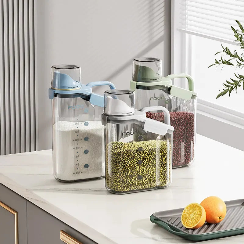 Airtight Food Storage Container With Measuring Cup - My Store