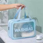 3 pcs set PU Leather Travel Cosmetics Washbag - My Store