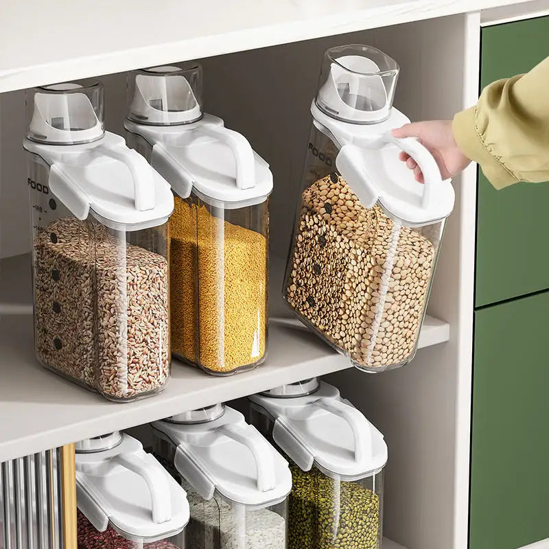 Airtight Food Storage Container With Measuring Cup - My Store
