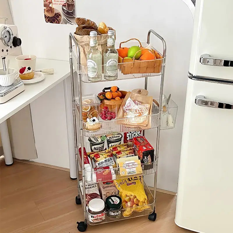 Acrylic Storage Rack Trolly - My Store
