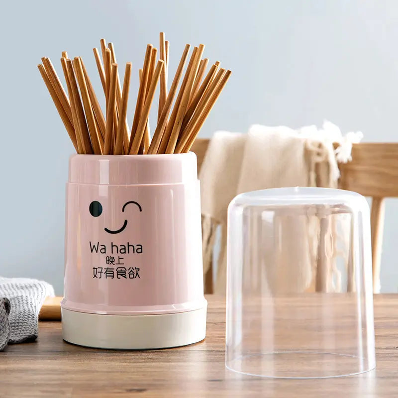 Plastic Cutlery Holder With Cover - My Store