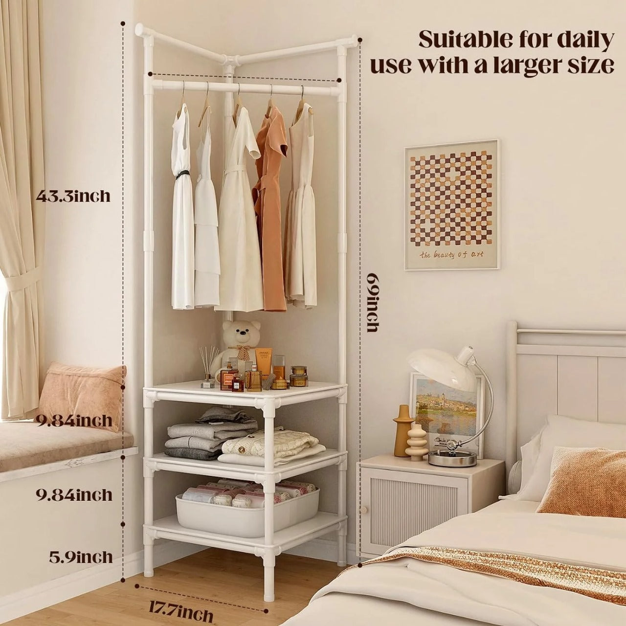 Coat Rack with Corner Design - My Store