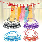 Elastic Clothesline 12 Clips Rope