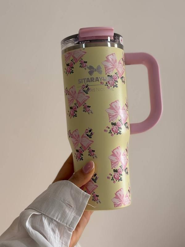 SITARAYURI Floral Bloom 900ml Insulated Tumbler 30oz