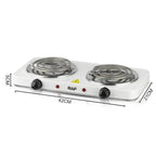 Double Head Electric Stove, Stainless Steel Induction Cooker, Portable Dual Hot Plate for Kitchen