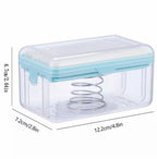 Soap Shower Box With Sponge Rollers, Foam Soap Dispenser with Roller and Drain, 2 in 1 Soap Cleaning Storage Foaming Box