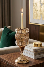 Luxury Gold Crystal Candle Holder
