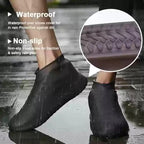 Waterproof Shoe Covers,Thickened Non-Slip Water Resistant Overshoes Silicone Rubber Rain Shoe Cover