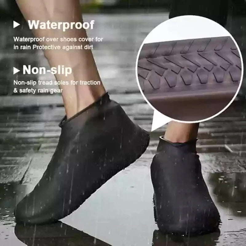 Waterproof Shoe Covers,Thickened Non-Slip Water Resistant Overshoes Silicone Rubber Rain Shoe Cover