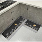 2 Pcs Kitchen Mats Non Slip Water and Oil Absorbent Dustproof Kitchen Rugs Indoor Floor Mats