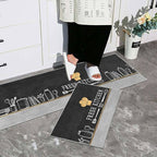 2 Pcs Kitchen Mats Non Slip Water and Oil Absorbent Dustproof Kitchen Rugs Indoor Floor Mats