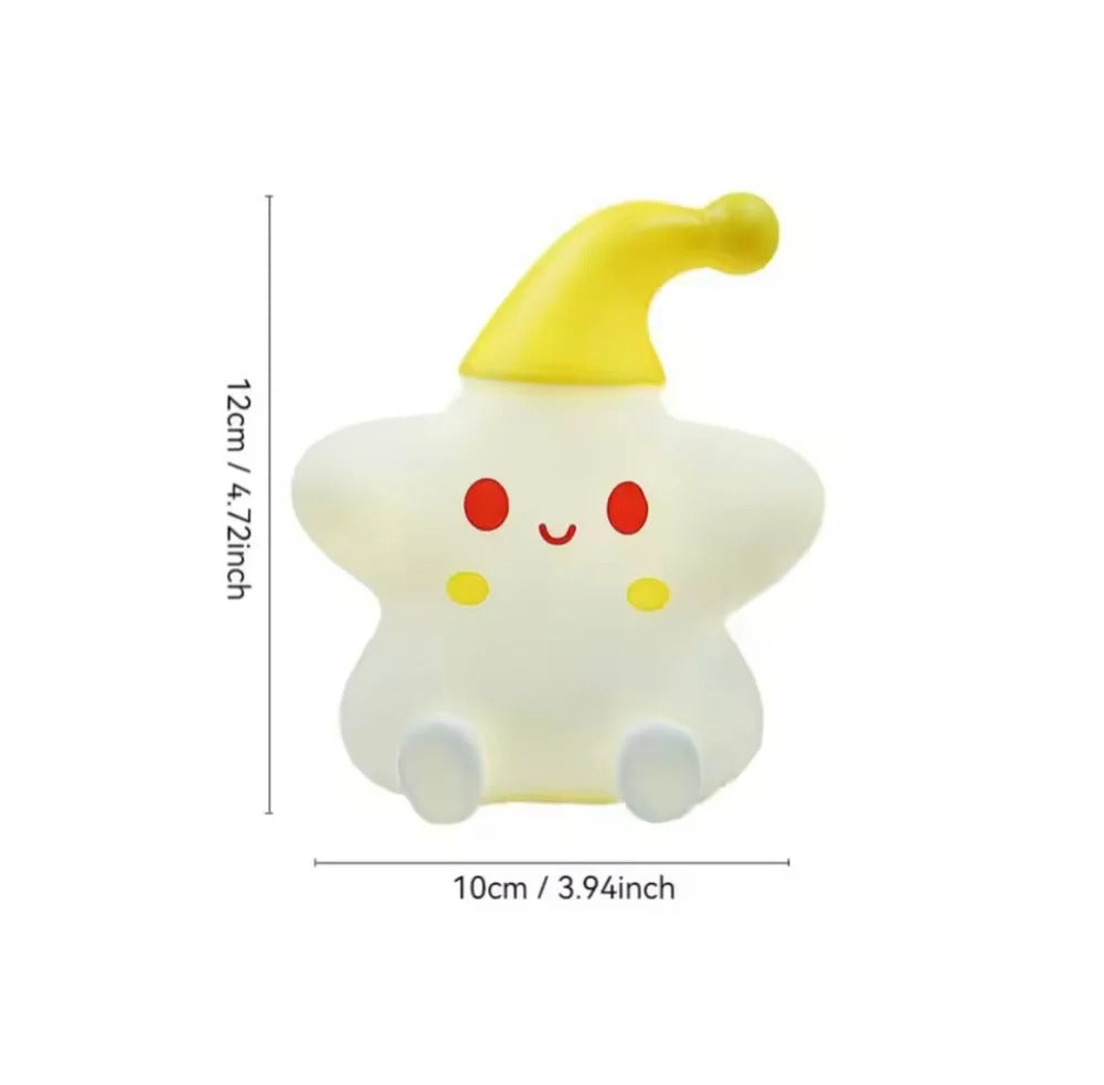 Rechargeable Silicone Star Lamp, Little Star Night Lamp, Mini Star Table Lamp, Cute LED Star Night Light
