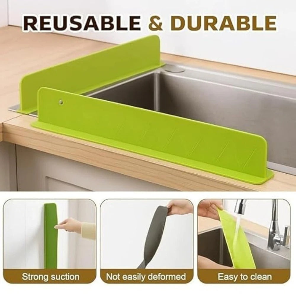 Kitchen Sink Splash Guard - Silicone Splash Guard for Water Sink, Bathtub, Faucet, Sink Backsplash Guard