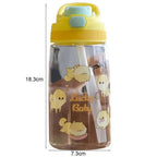 Lucky Baby Water Bottle Bouncing Cup, 480ML Leakproof Children's Straw Cup