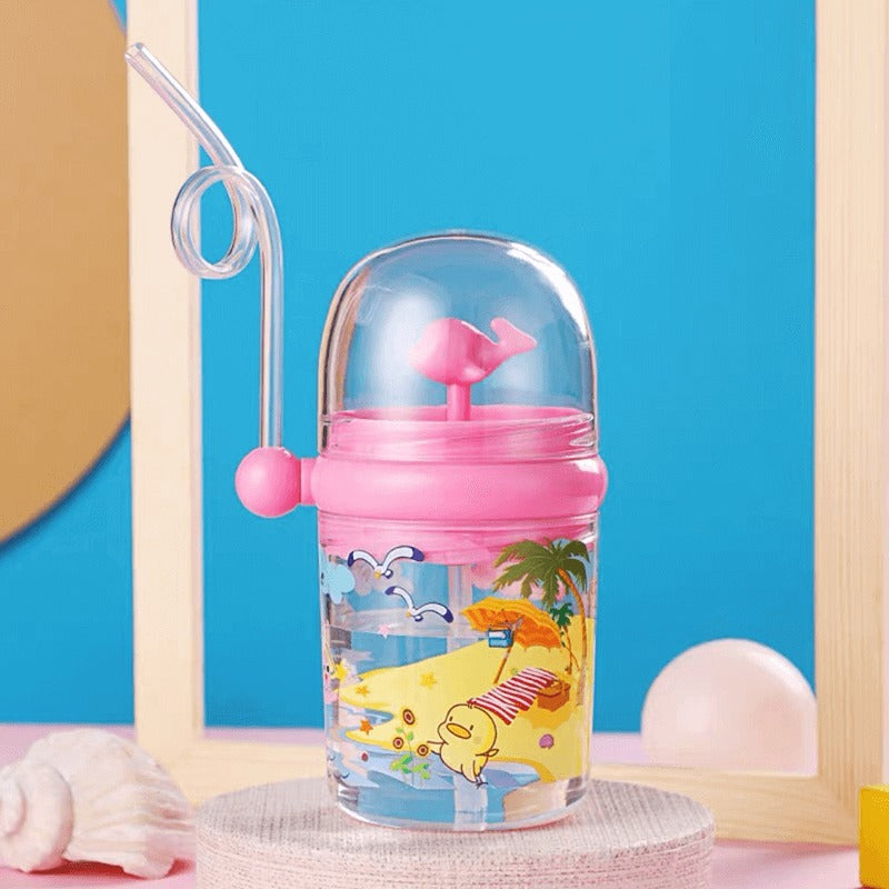 Creative 260Ml Kids Funny Whale Water Spray Drinking Cup