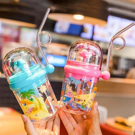 Creative 260Ml Kids Funny Whale Water Spray Drinking Cup