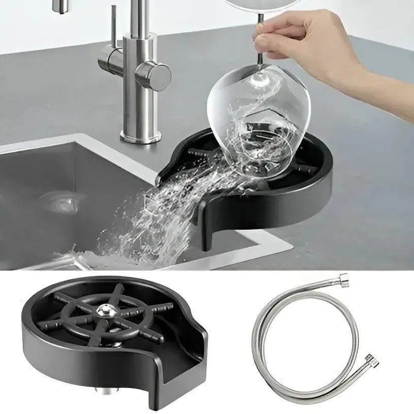 Automatic Cup Washer, Faucet Glass Cleaner For Kitchen Sink High Pressure Glass Cleaner