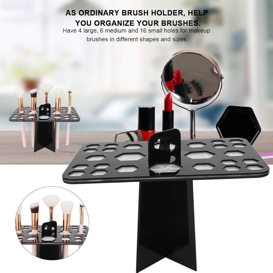 26 Hole Makeup Brush Air Drying Brush Holder Cosmetic Brush Drying Rack