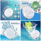 Mini Portable Ultrasonic Turbine Washing Machine