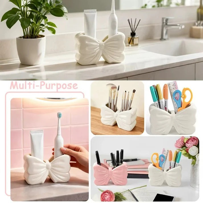 Ceramic Butterfly Knot Multi-Purpose Organizer