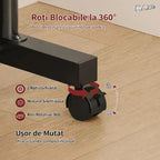 Multifunctional Double-Rod Rolling Garment Rack with Side Shelves