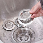 Stainless Steel Round Hole Mesh Kitchen Bathroom Floor Drain Sink 2 PCS