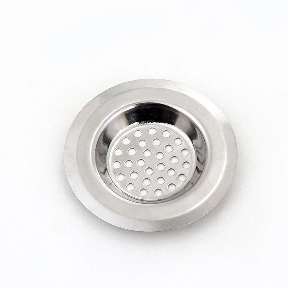 Stainless Steel Round Hole Mesh Kitchen Bathroom Floor Drain Sink 2 PCS