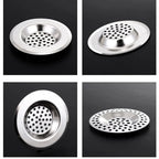 Stainless Steel Round Hole Mesh Kitchen Bathroom Floor Drain Sink 2 PCS